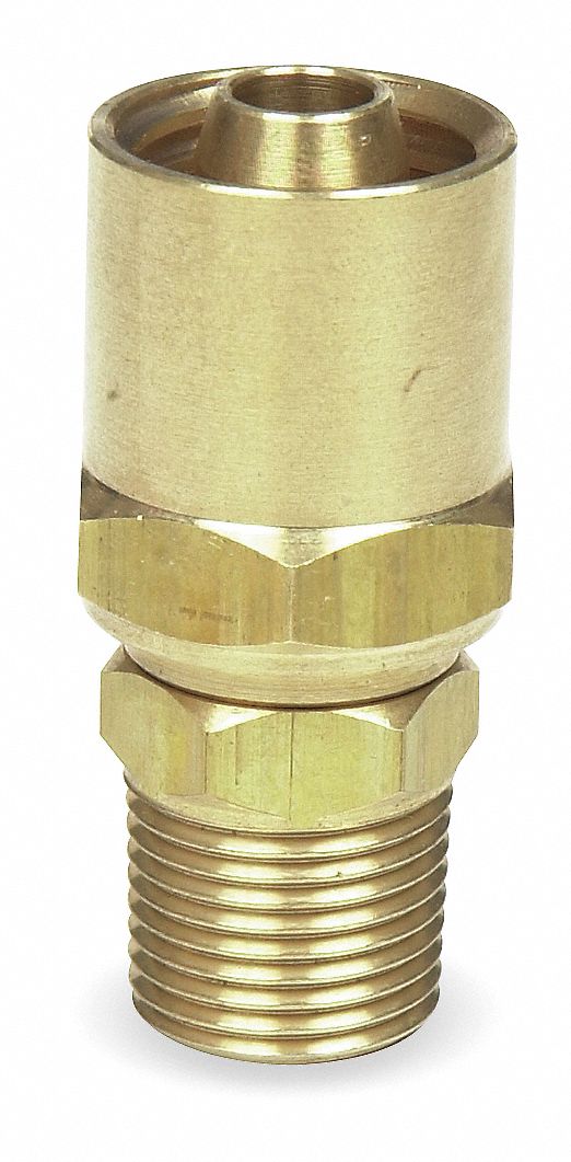 6X424 - Hose End For ID 3/8 In 3/8 In NPT Brass