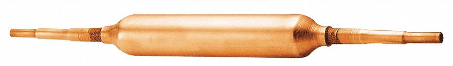 Liquid Line Filter Dryer: Copper, For 0.5 ton System, Molecular Sieve, 7.3 in Lg