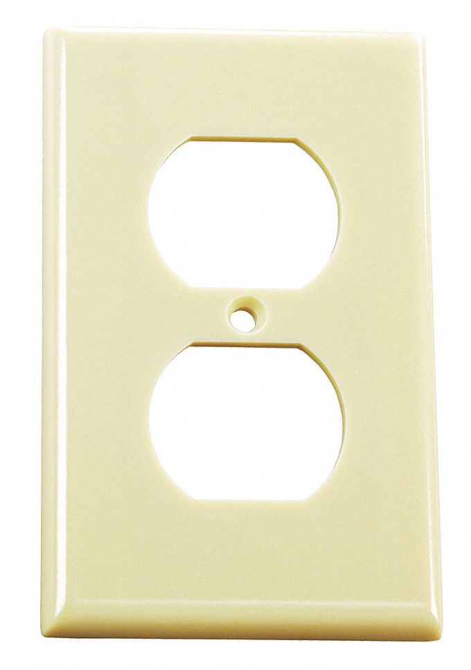 WALLPLATE O/S 1G DPLX RCPTCL IVORY