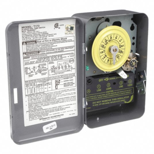 INTERMATIC, 24 hr Nominal Max. Time Setting, Steel, Electromechanical