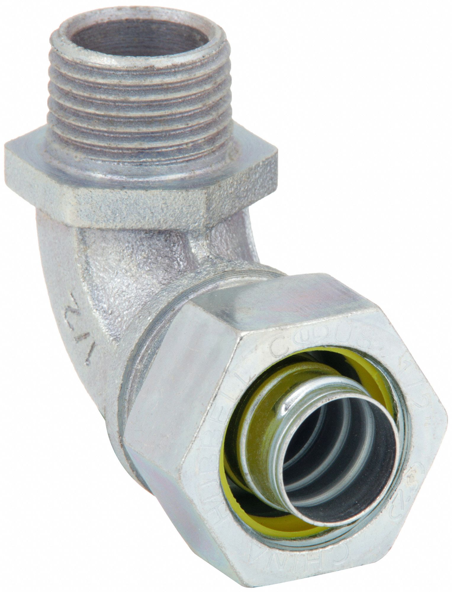 LIQUID-TIGHT CONDUIT FITTING, STEEL/IRON, ½ IN TRADE SIZE, NON-INSULATED, 90 °  ELBOW