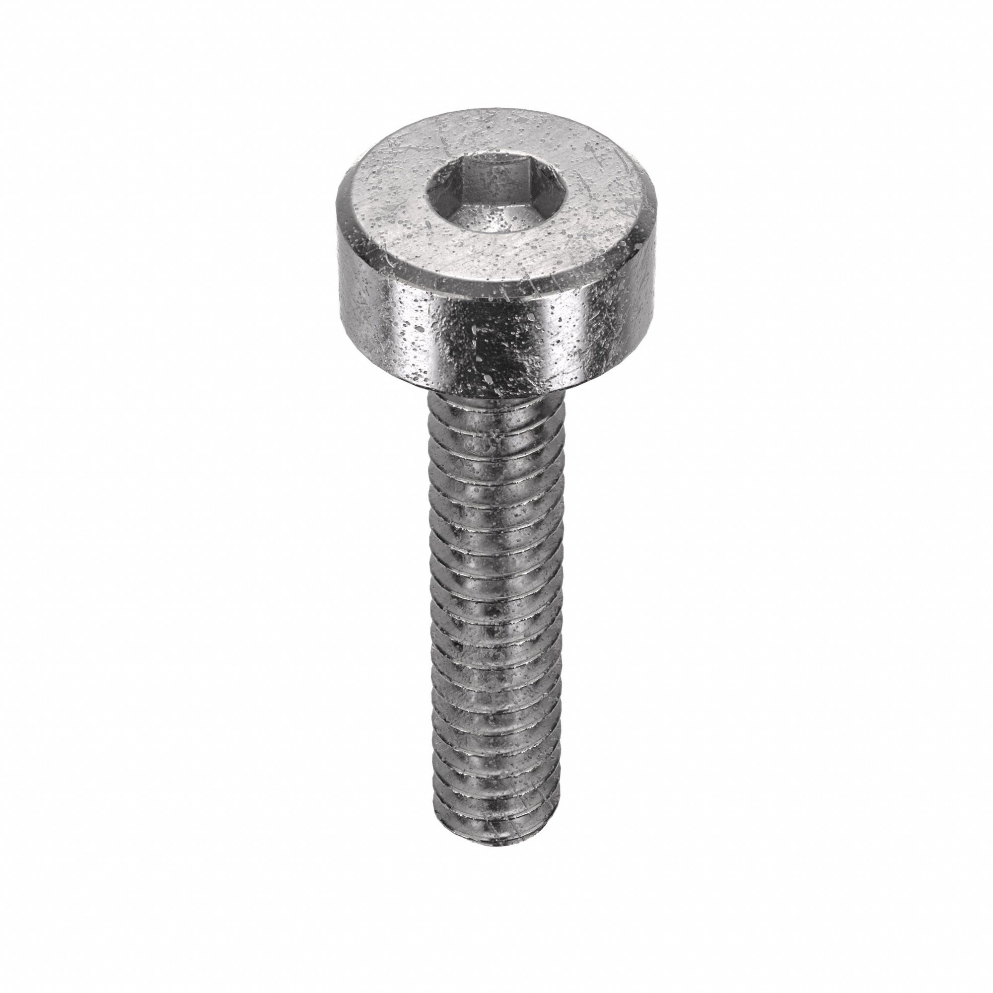 Socket Head Cap Screw: #4-40 Thread Size, 9/16 in Lg, Std, Plain, Stainless Steel, 18-8, 100 PK