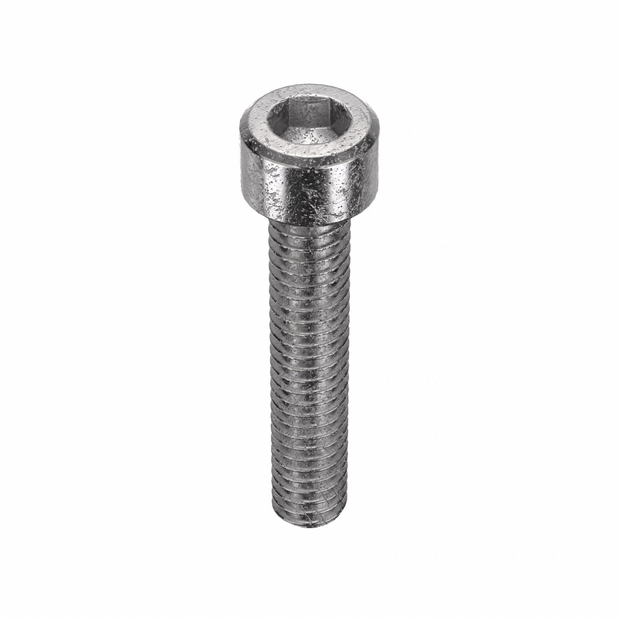 Socket Head Cap Screw: #8-32 Thread Size, 7/8 in Lg, Std, Plain, Stainless Steel, 18-8, 100 PK