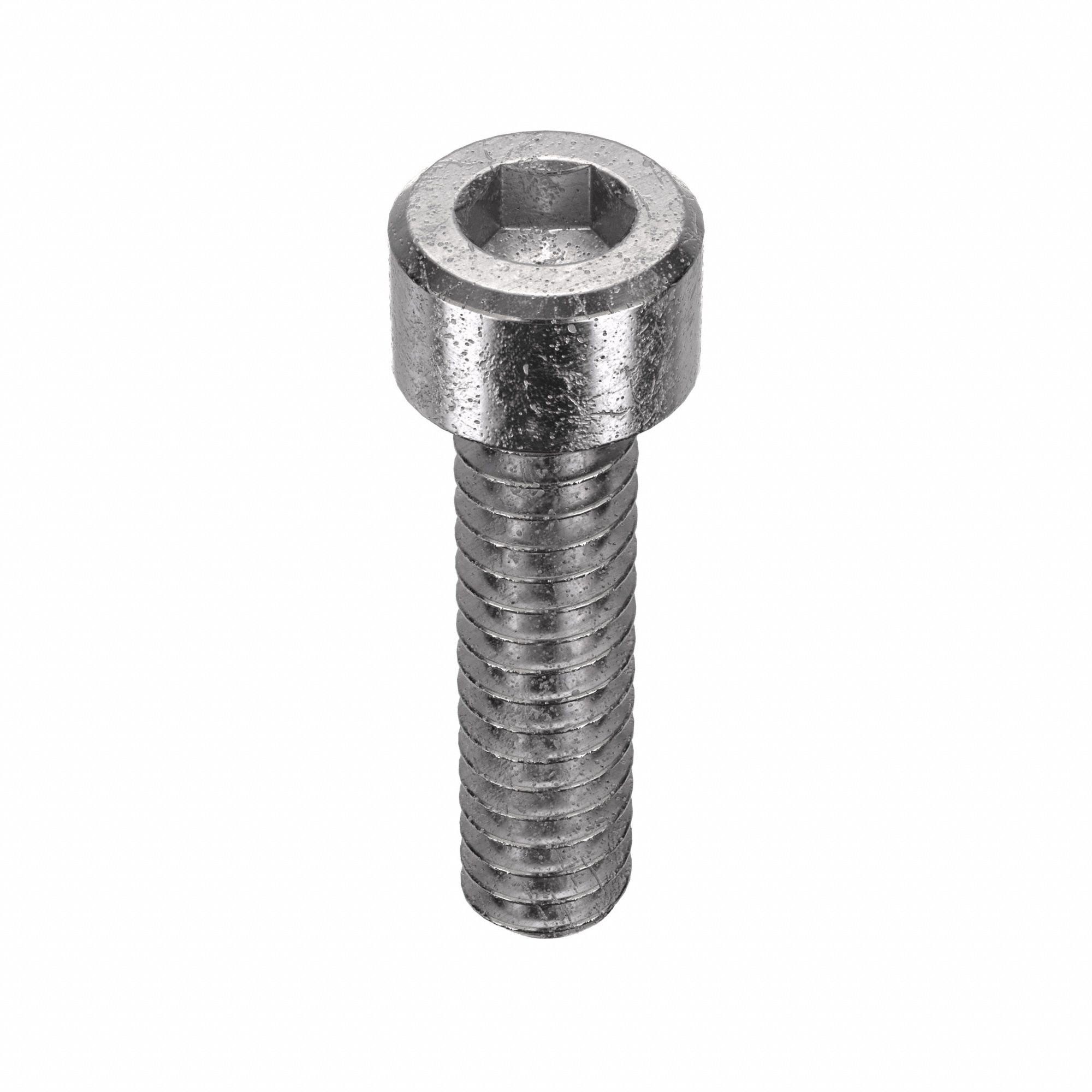 Socket Head Cap Screw: #10-24 Thread Size, 3/4 in Lg, Std, Plain, Stainless Steel, 18-8, 100 PK