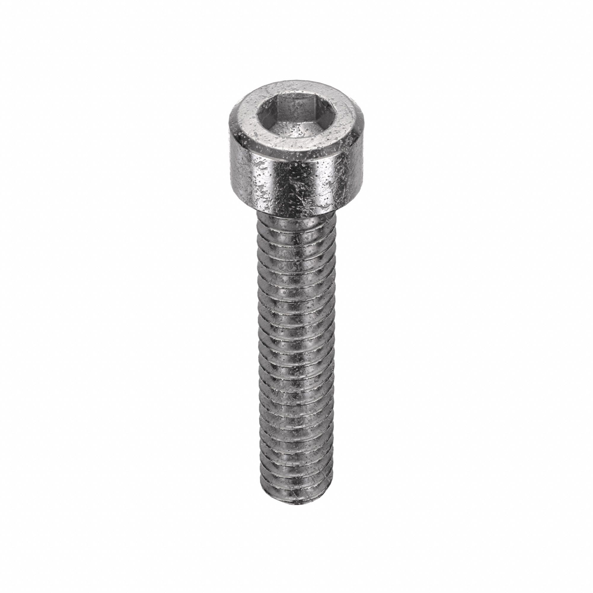 Socket Head Cap Screw: #10-24 Thread Size, 1 in Lg, Std, Plain, Stainless Steel, 18-8, 100 PK