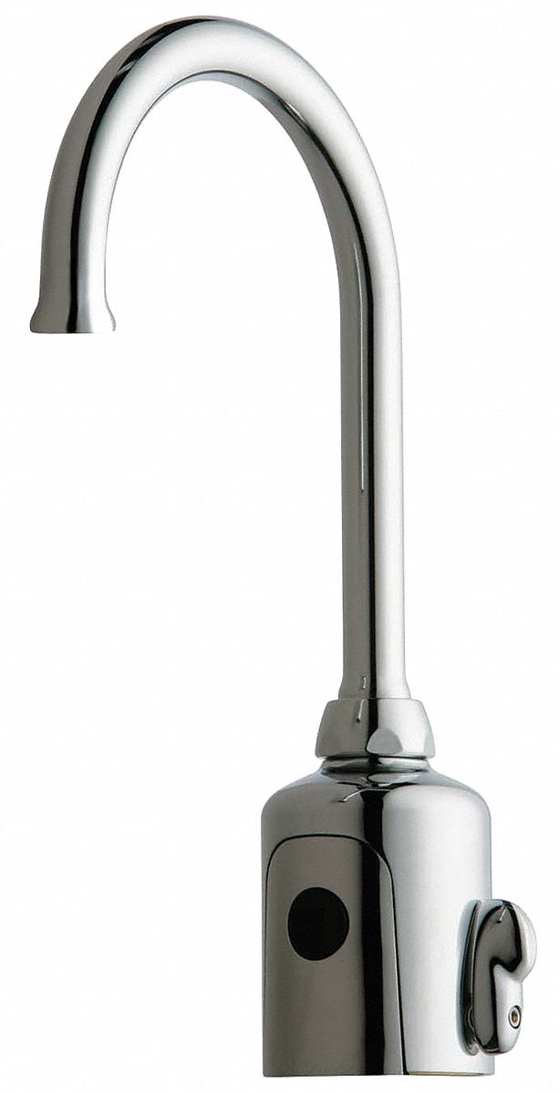 Gooseneck Faucet,0.25gpc,Bras,Rigid,Deck