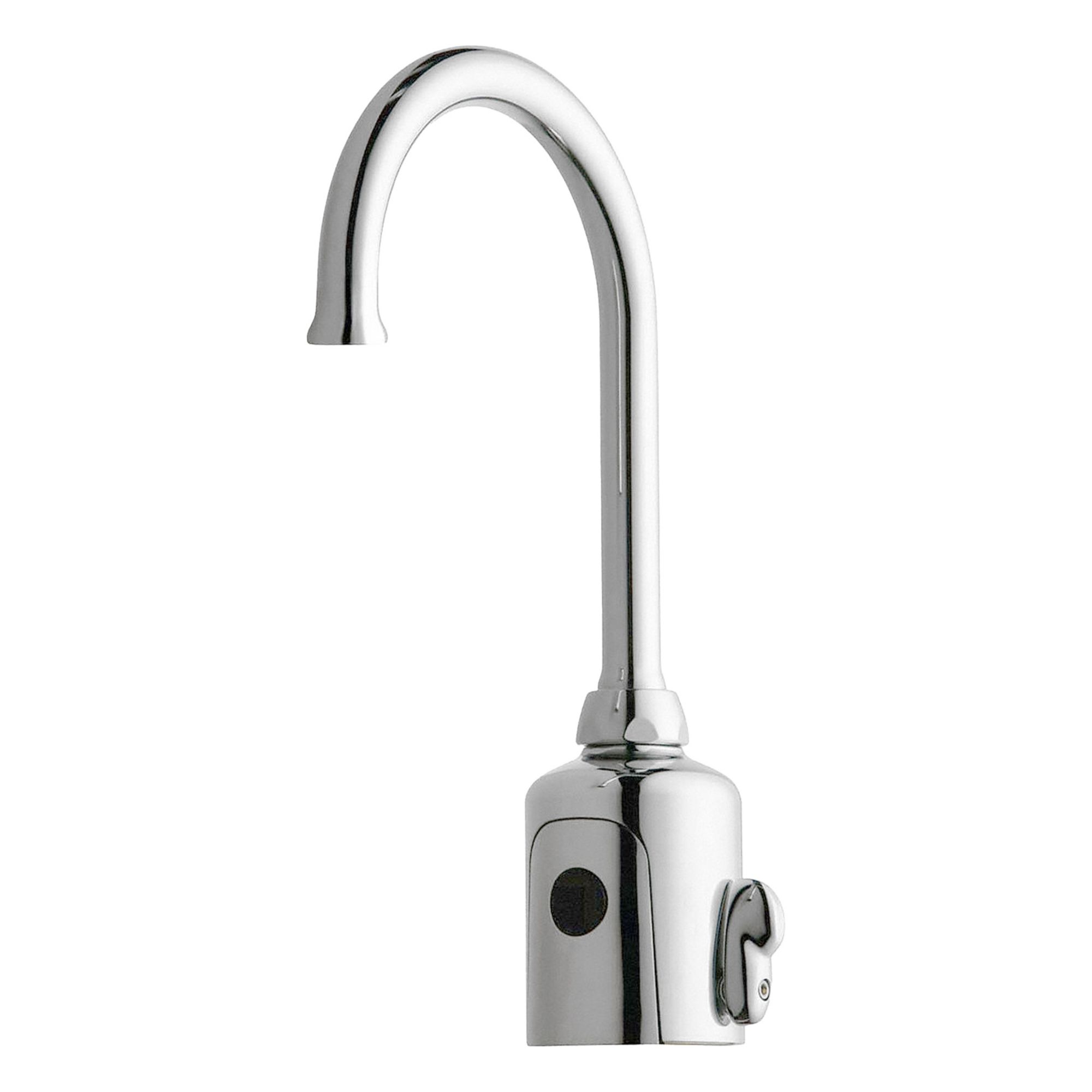 Bathroom Sensor Faucet: HyTronic Gooseneck, Cast Brass, Polished Chrome Finish