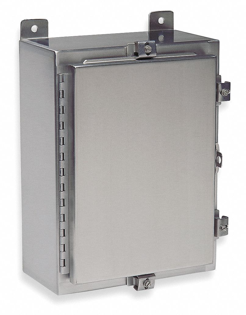 Enclosure: 304 Stainless Steel, 36 in x 30 in x 12 in, NEMA 12/13/3R/4/4X, Solid Cover