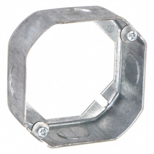 RACO Extension Ring, Octagon, Number of Gangs 2, Galvanized Steel, 1 1/ ...