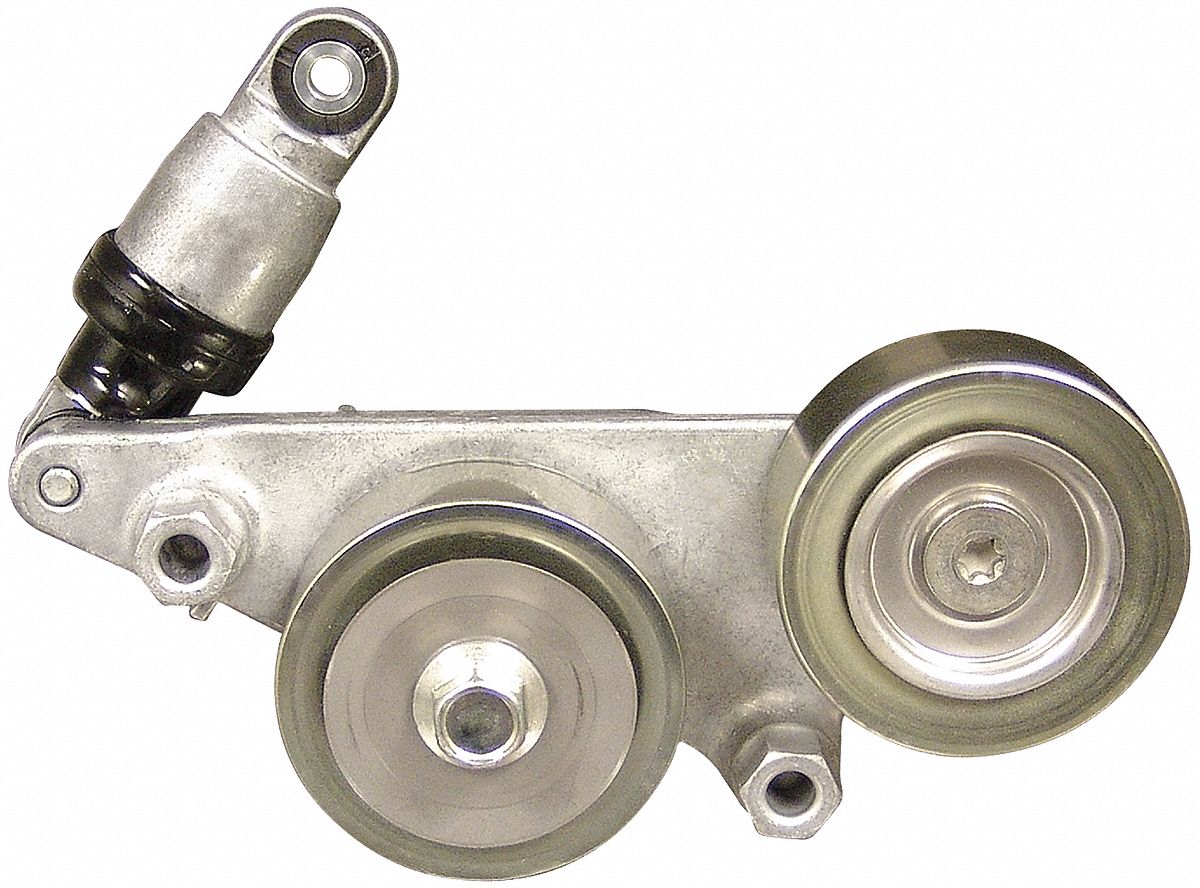 Belt Tensioner: Self-Adjusting Belt Tensioner, 89390, 2 Pulleys, 3 1/8 in Outside Dia