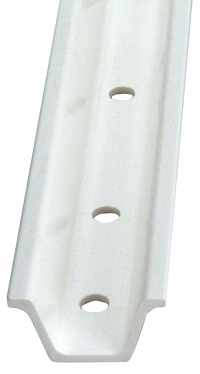 Sign Post: U-Channel Sign Post, Composite, 72 in Sign Post Lg, 2 in Sign Post Wd, White, Open, 2 ft