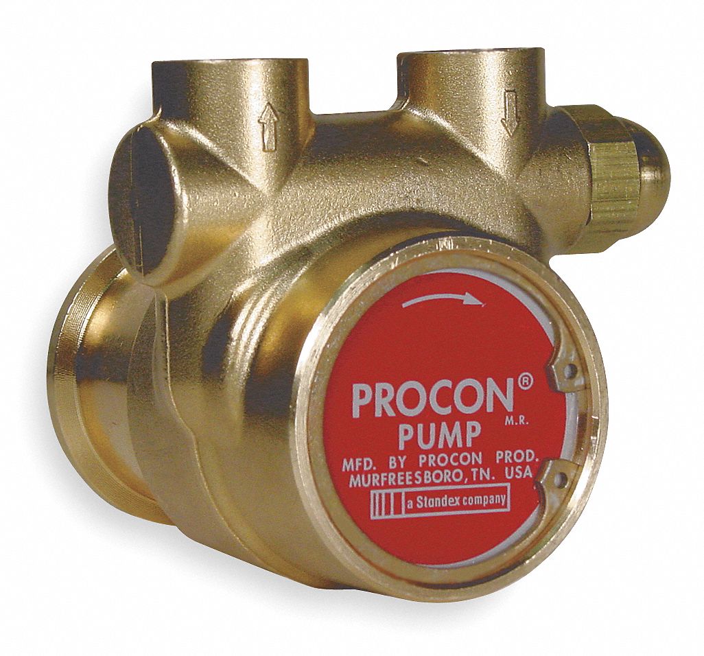 PROCON 3/8" Brass Rotary Vane Pump, 35 Max. Flow (GPH)   Rotary Vane Pump Heads   6XE96|112A025F11CA 250