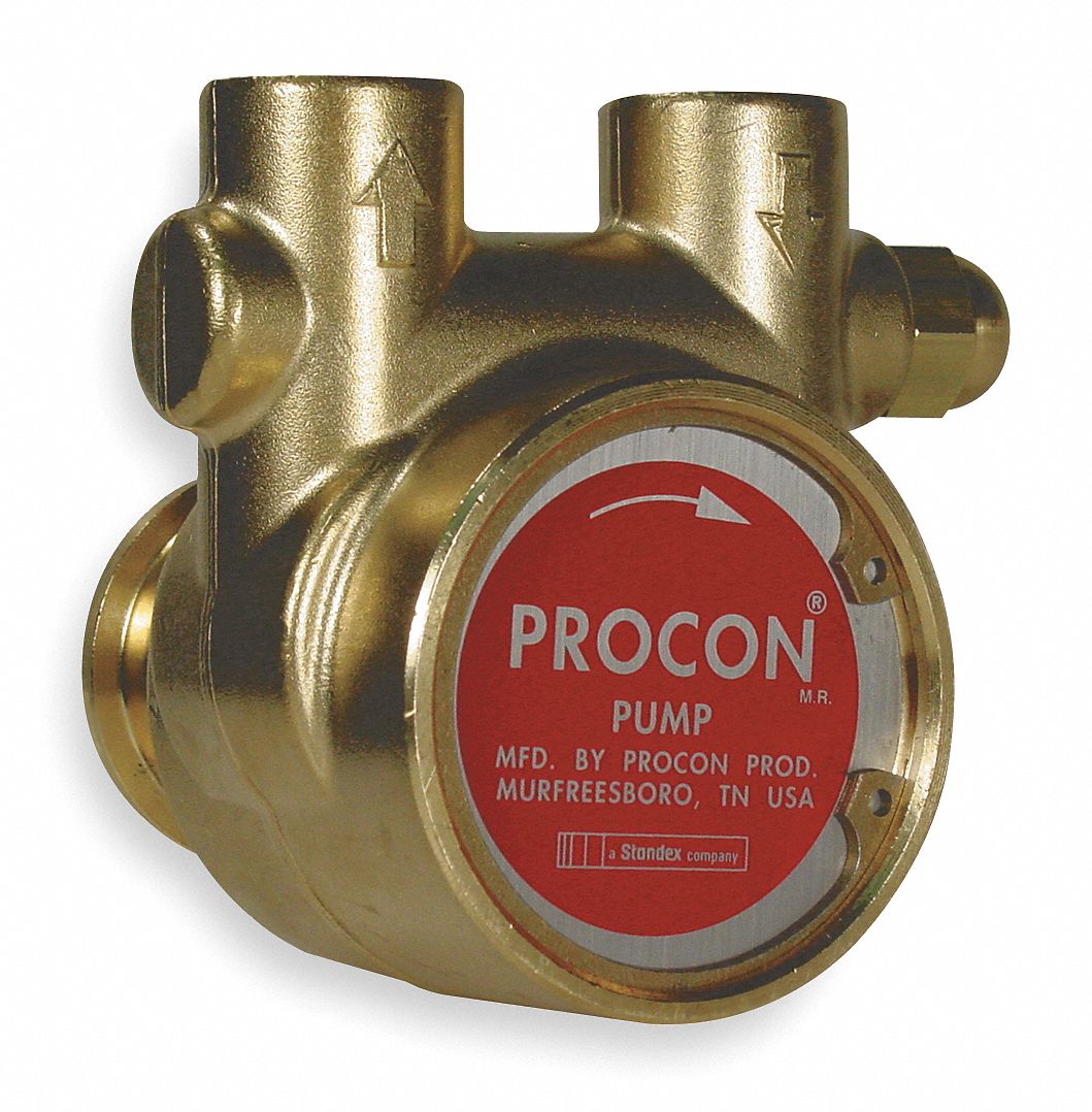 PROCON 1/2" Brass Rotary Vane Pump, 260 Max. Flow (GPH)   Rotary Vane Pump Heads   6XE94|114B240F11BA 250