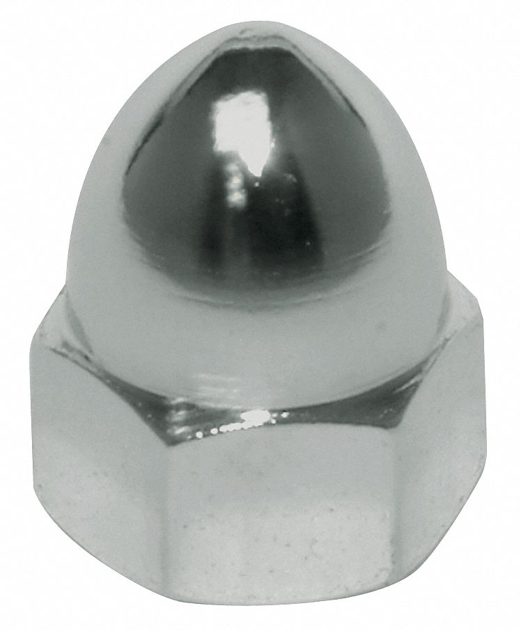 6XEG0 - Cap Nut #10-24 Gr 12L14 Steel Plain PK10