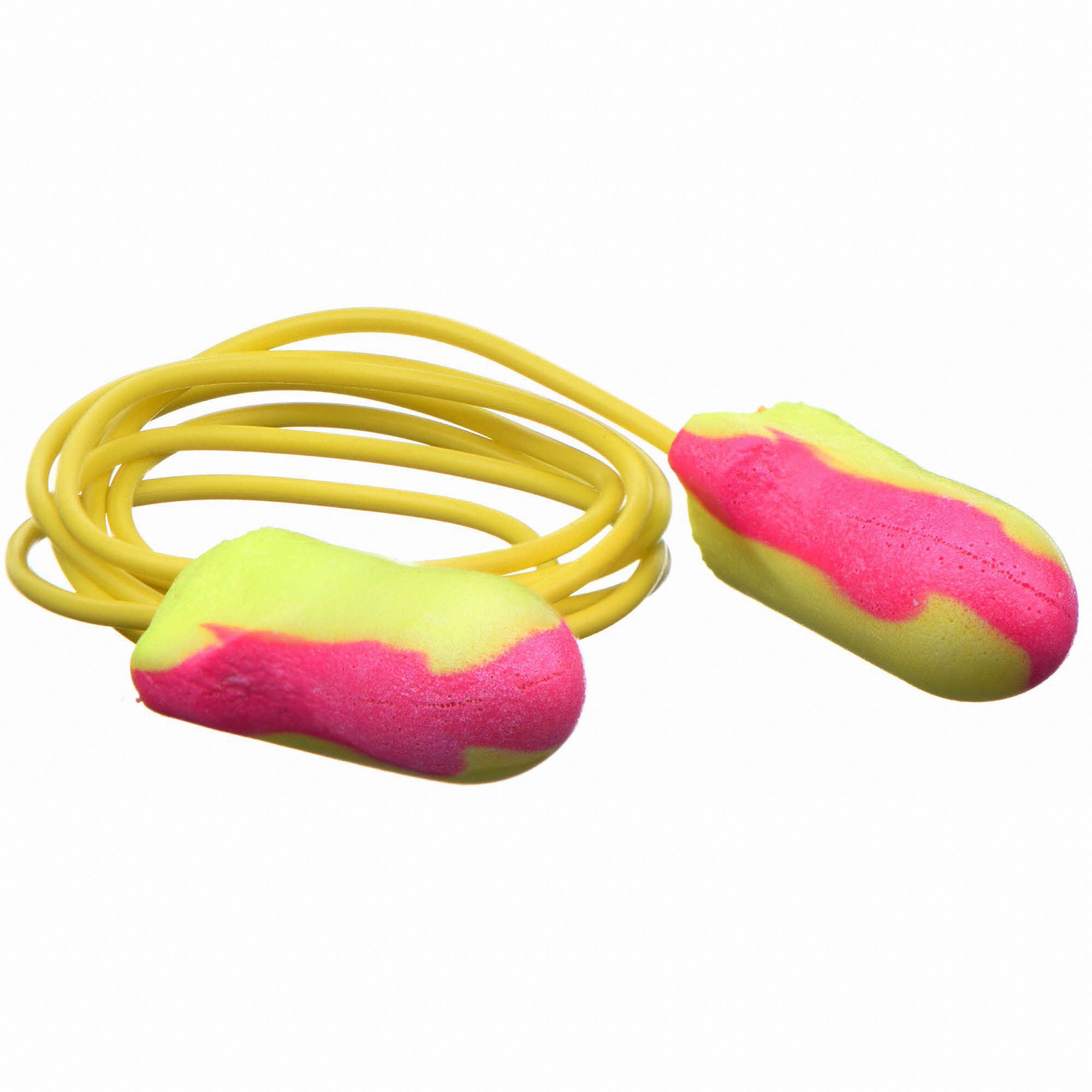 EARPLUGS, DISPOSABLE, PU FOAM/PVC, UNIVERSAL, CONTOURED-T, 32DB, CORDED, 100PR