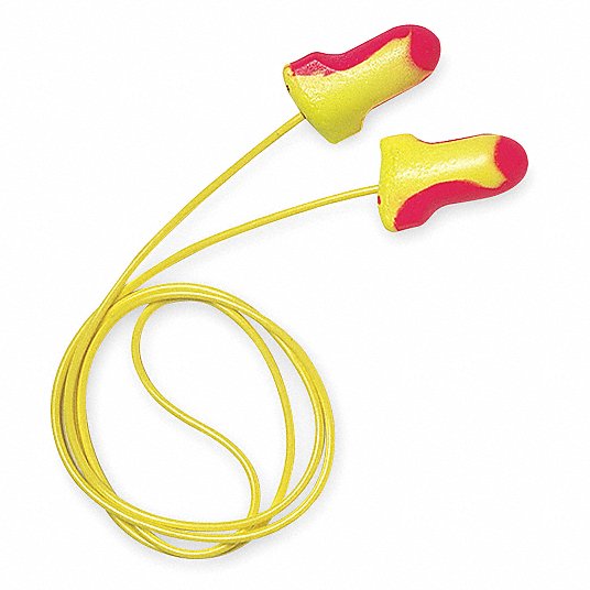 Ear Plugs: Contoured-T, 32 dB NRR, Gen Purpose, Corded, Disposable, 100 PK