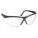 SAFETY GLASSES, HALF-FRAME, WRAPAROUND, NYLON/PC, ANTI-SCRATCH, BLACK/CLEAR, CSA, M, UNISEX