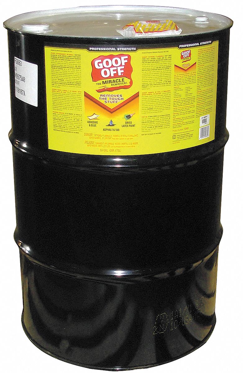 Adhesive Remover: Drum, 55 gal Container Size, Ready to Use, Liquid