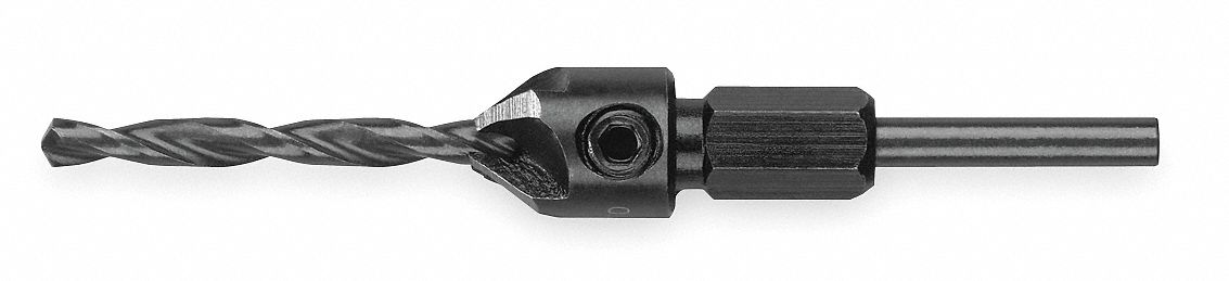 Replacement Drill Bit: Straight Shank, 3/16 in Drill Bit Size, 1 in Body Dia.