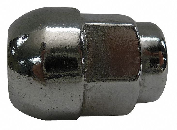 GRAINGER APPROVED 1/2"20 Hex Cap Nut Finish, Stainless Steel, Right