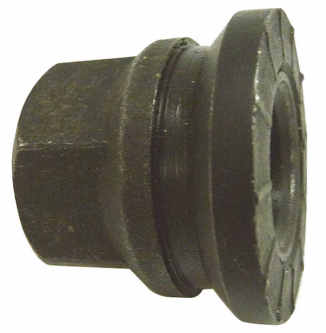 GRAINGER APPROVED M121.75 Hex Flange Wheel Nut, Zinc Plated Finish