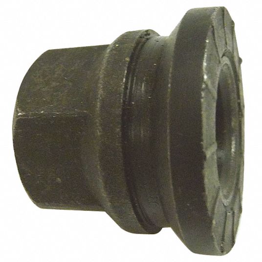 GRAINGER APPROVED M121.75 Hex Flange Wheel Nut, Zinc Plated Finish