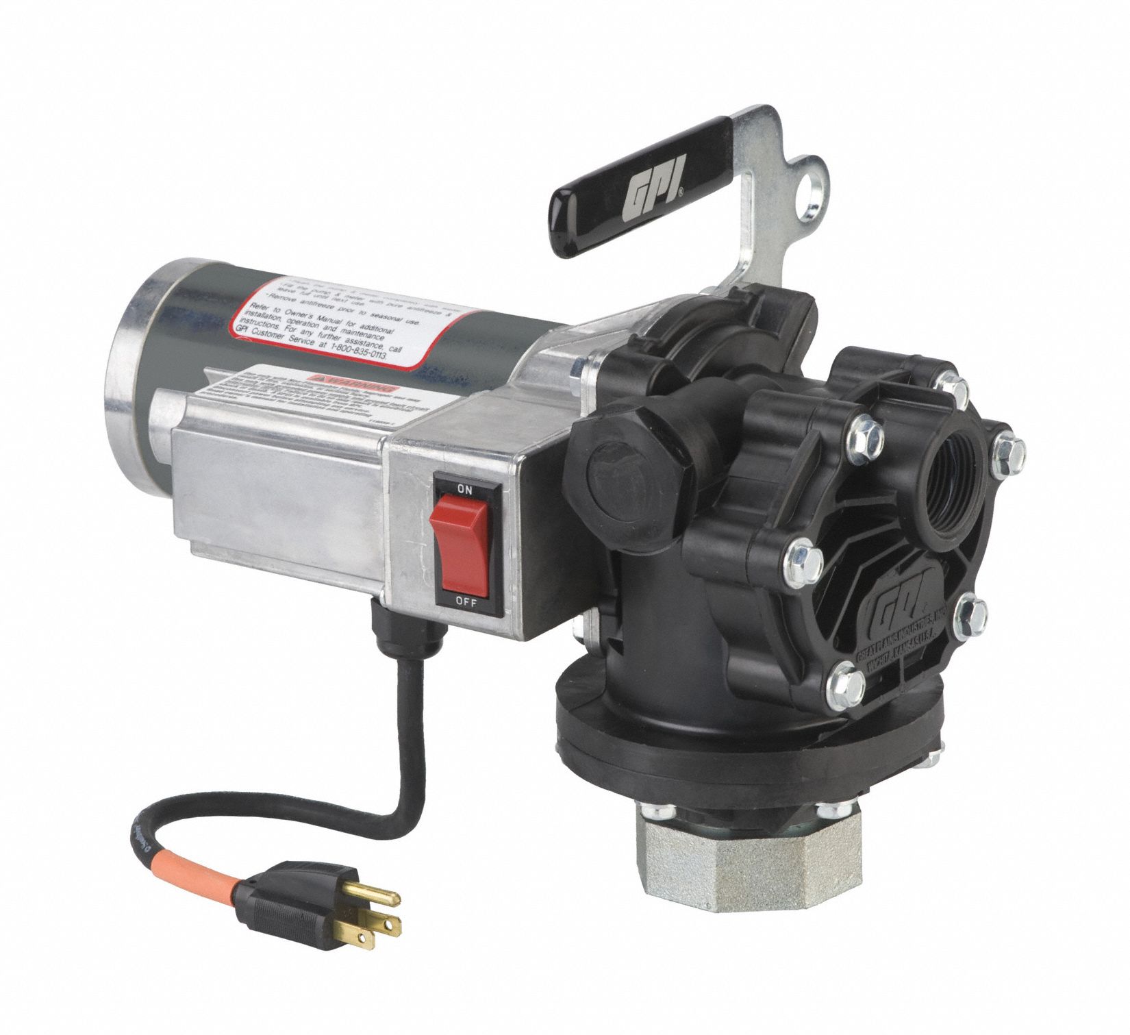 ELECTRIC DRUM PUMP, 115V AC, 12 GPM, 1/4 HORSEPOWER