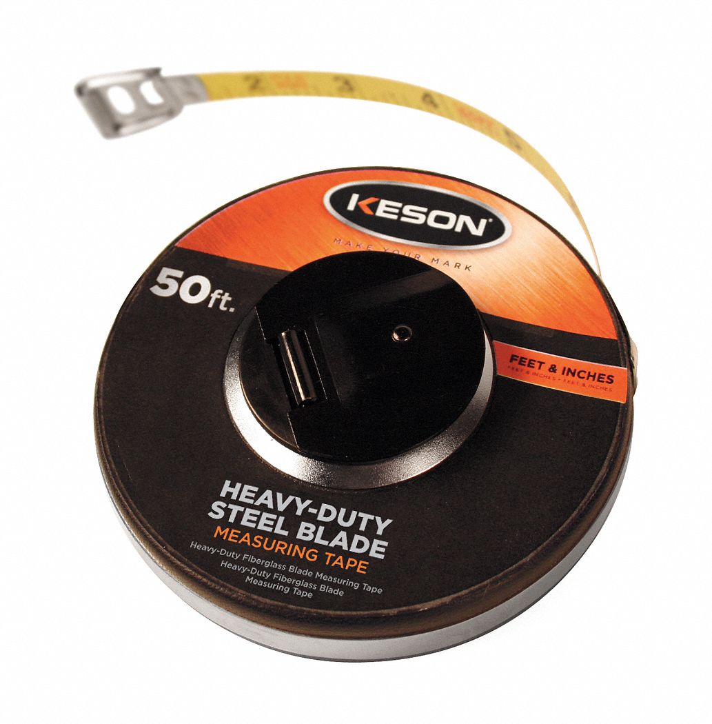LONG TAPE MEASURE,3/8 IN X 50 FT,ORANGE
