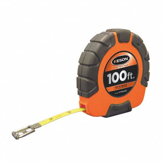 Keson 100 Ft Steel Sae Long Tape Measure Orange 6xgr5 Stx Grainger