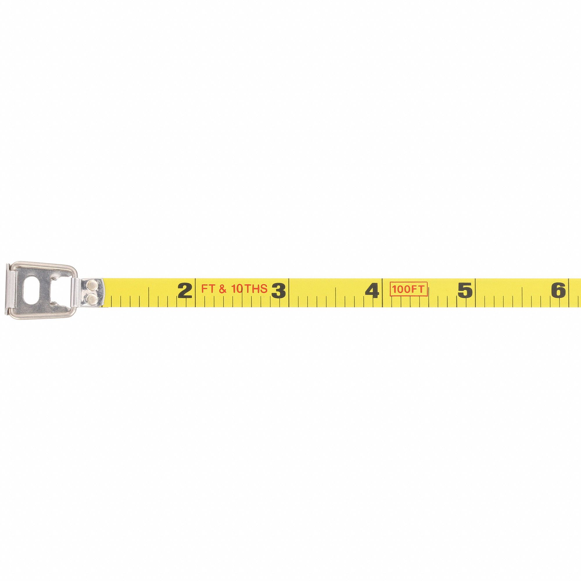 Keson Long Tape Measure 100 Ft Blade Lg 3 8 In Blade Wd Ft Closed Steel 6xgr6 Stx Grainger