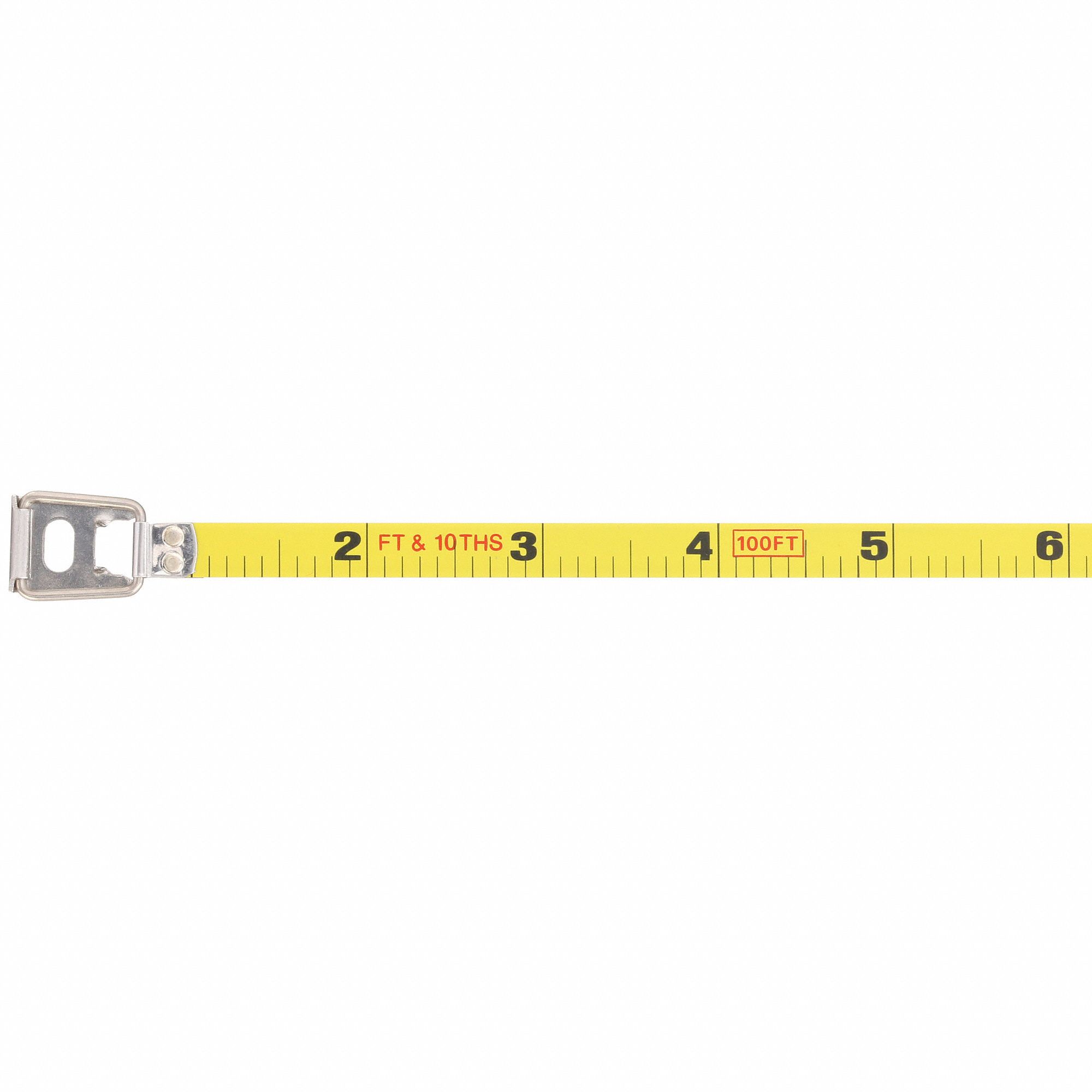 Keson Long Tape Measure 100 Ft Blade Lg 3 8 In Blade Wd Ft Closed Steel 6xgr6 Stx Grainger