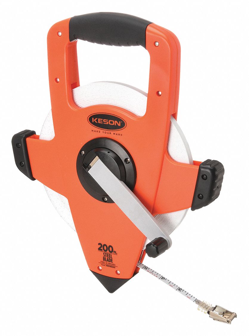 LONG RUBAN MESURE,3/8PO X 200 PI,ORANGE