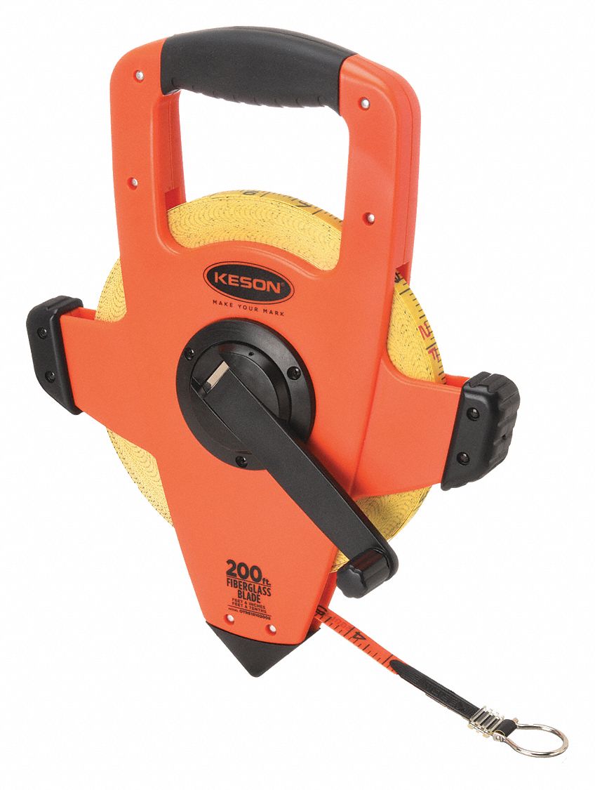 LONG RUBAN MESURE,1/2PO X 200PI,ORANGE