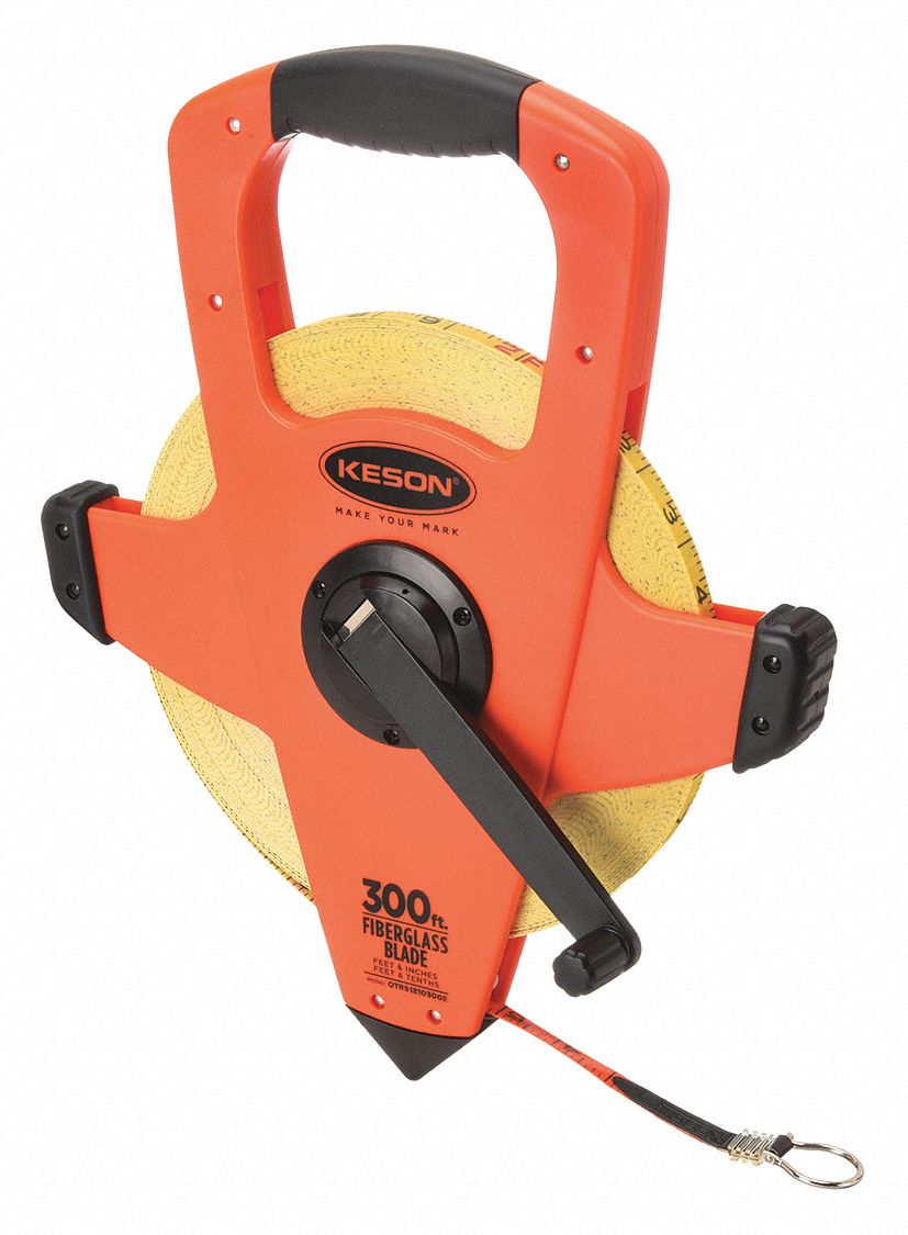 RUBAN MESURER LONG,1/2 PO X 300 PI,ORNGE