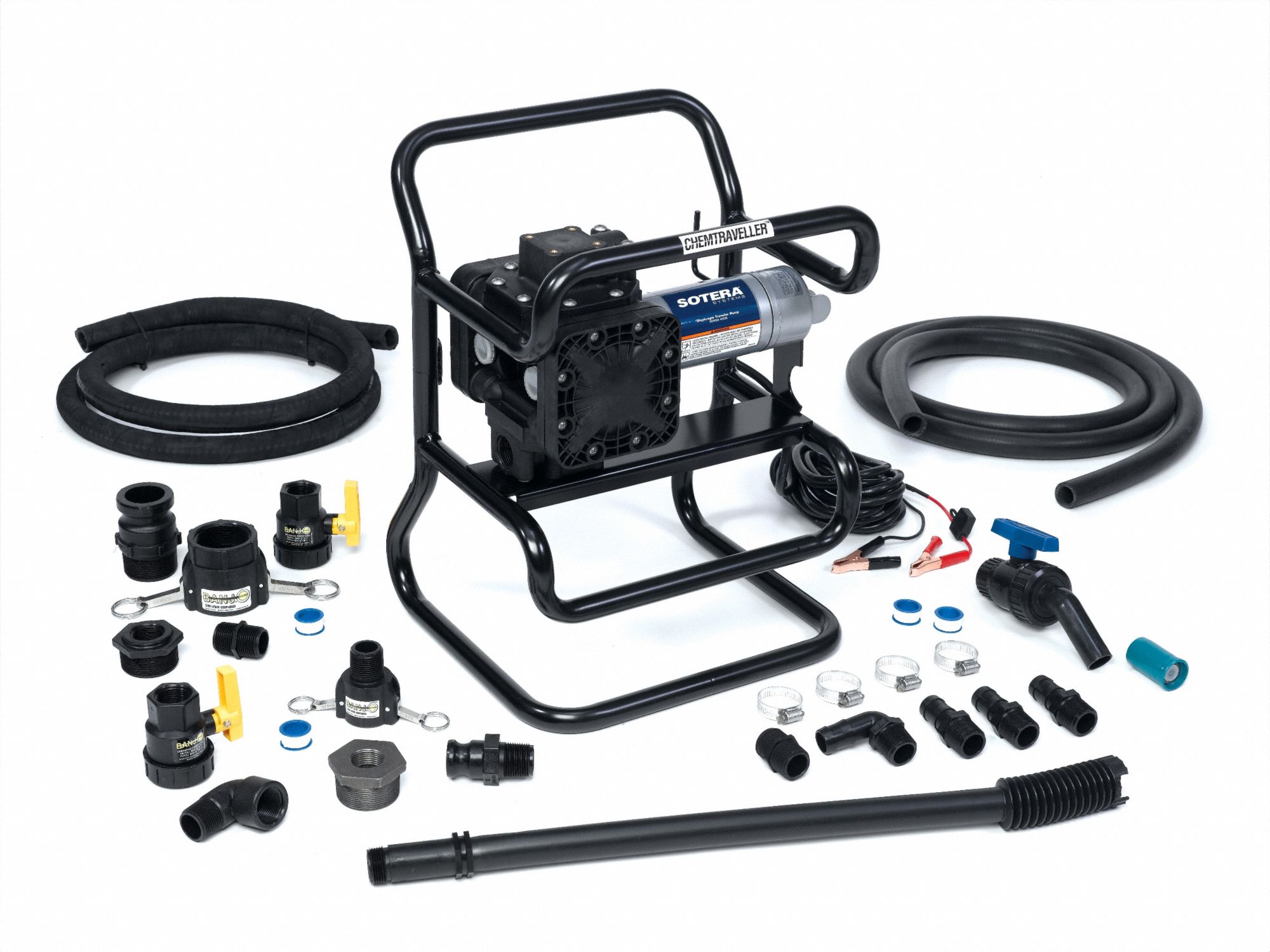 Electric Operated Drum Pump: 1/4 hp Motor HP, 55 gal For Container Size, 12V DC