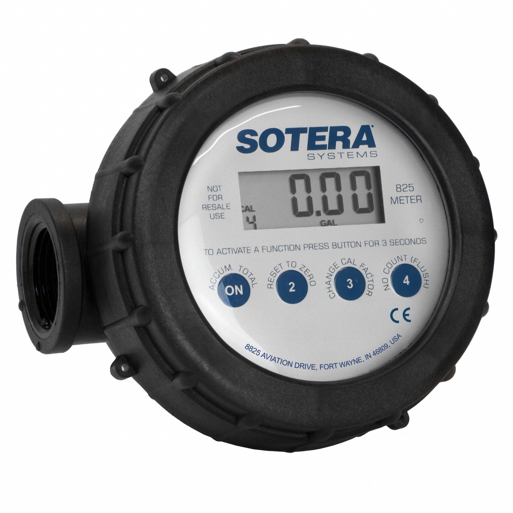 Electronic Flowmeter: 1 in For Pipe Size, 1 in Connection Size, FNPT, -10° to 130°F, EPDM