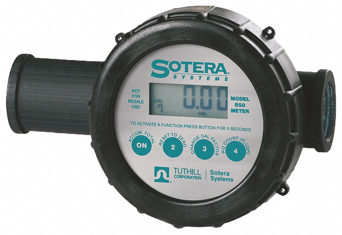 Electronic Flowmeter: 1 in For Pipe Size, 1 in Connection Size, FNPT, -10° to 130°F, EPDM