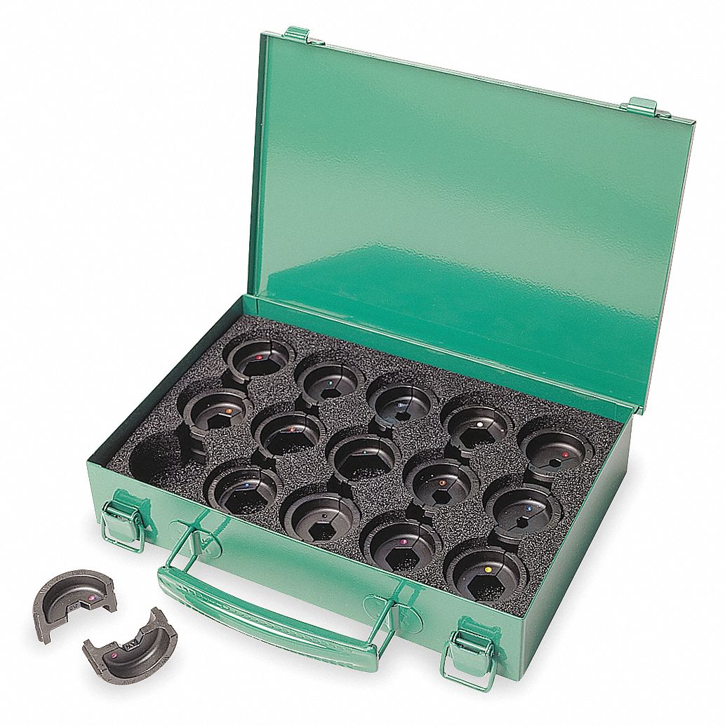 GREENLEE, AWG to 600 kcmil Copper Connectors, Copper, Upper and Lower Crimping  Die Set 6XH29|K22S1GL Grainger