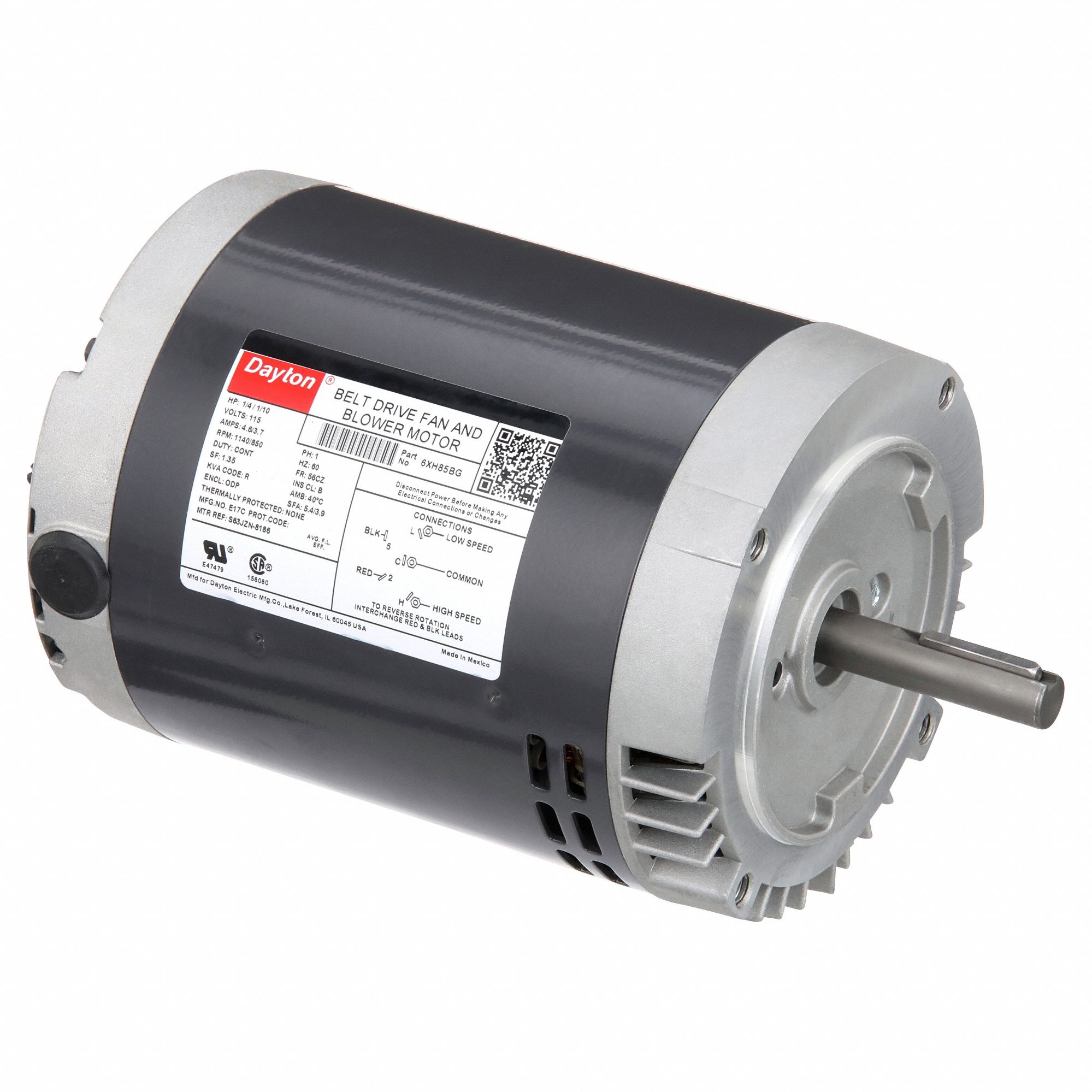 Belt driven outlet motor