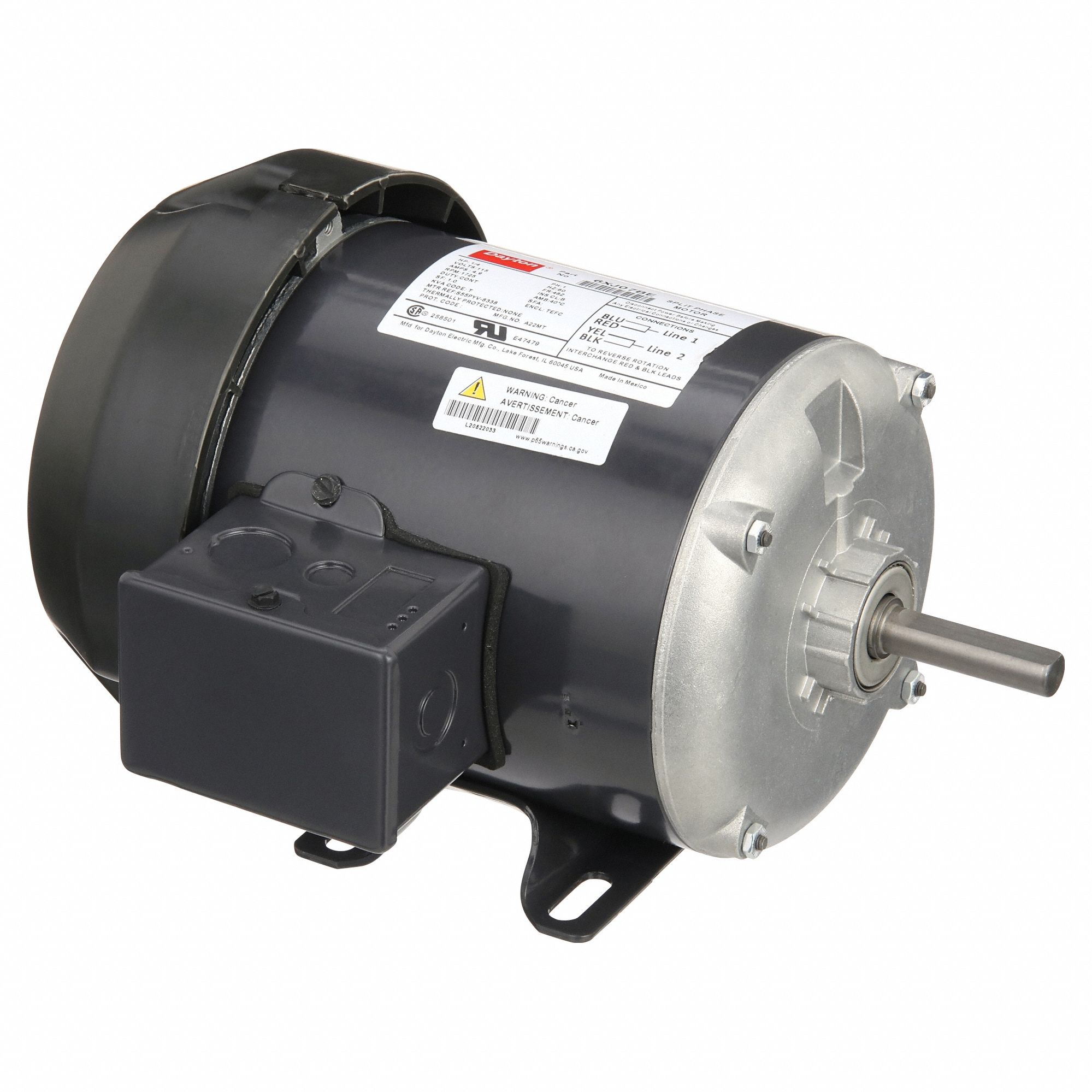 MTRGP,PH AUX,V EX,1/4HP,1725 T/M,48