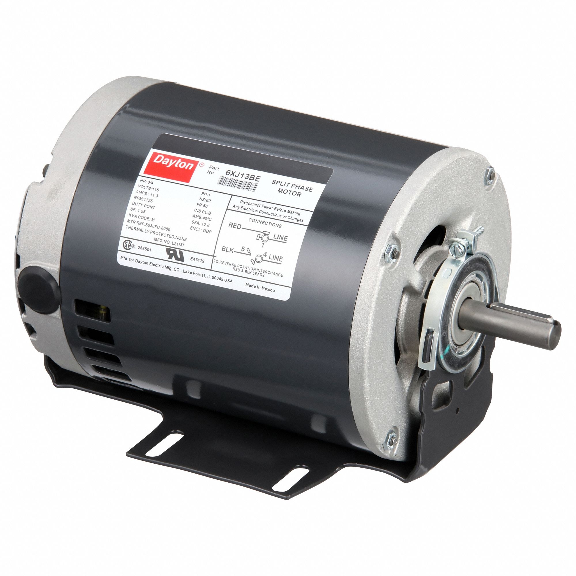 MTR GP,PH AUX,PR,3/4 HP,1725 T/M,56