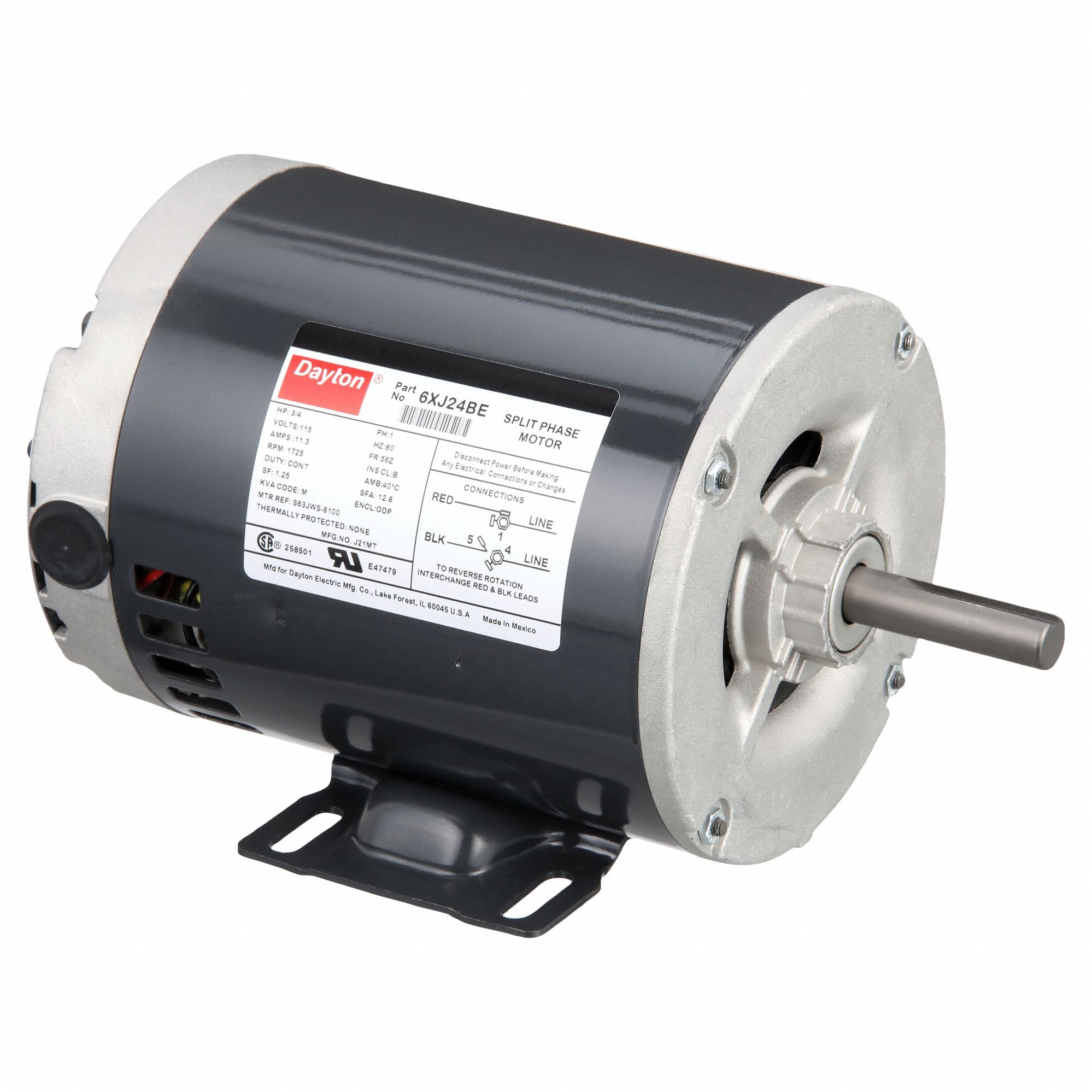 MTR GP,PH AUX,PR,3/4HP,1725 T/M,56Z