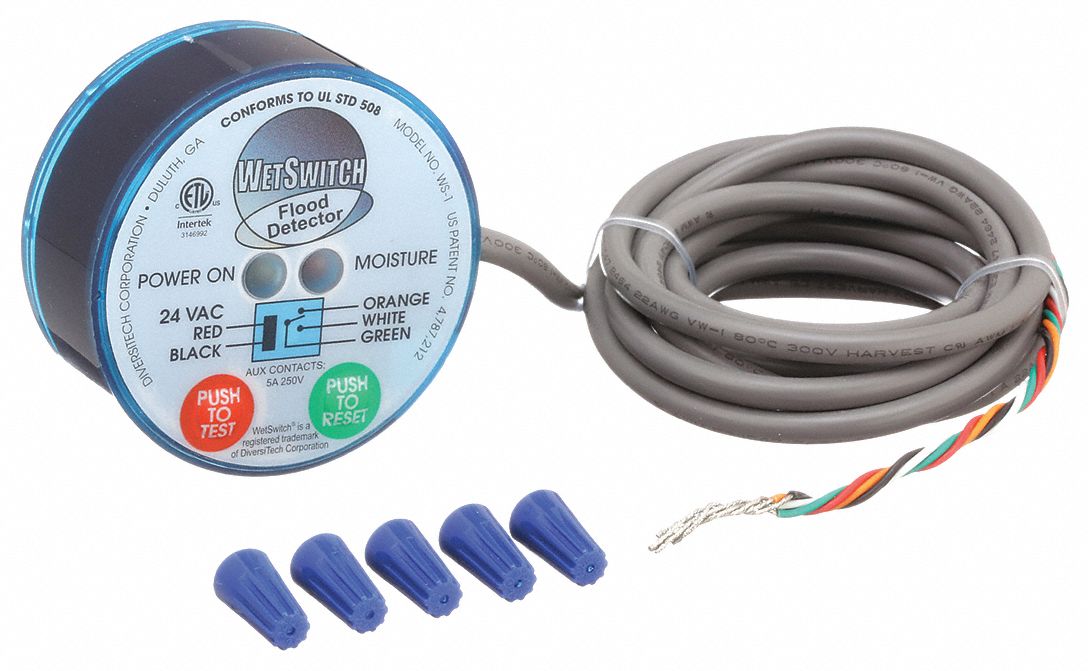 DIVERSITECH, Condensation Flood Detector Switch, 250V, Leak Detection
