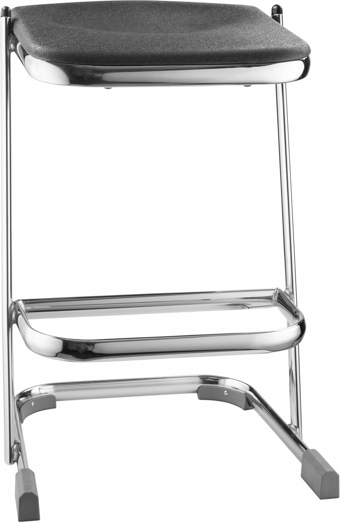 NATIONAL PUBLIC SEATING Square Stool: 24 in Overall Ht, 16 3/4 in Seat ...