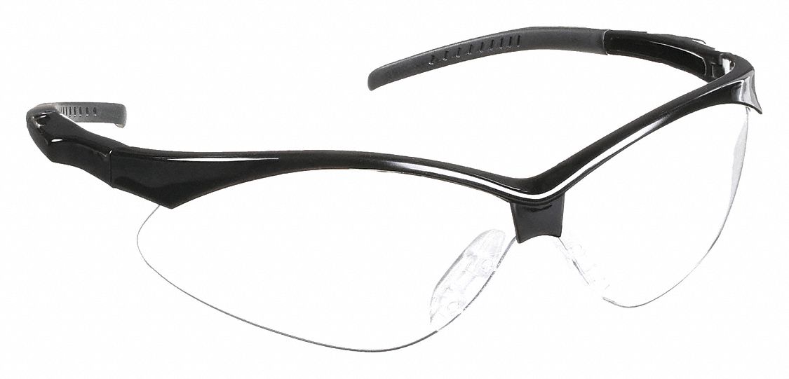 Safety Glasses: Clear Lens, Half-Frame, Anti-Fog, Black Frame, Rad-Apocalypse(TM) Series