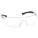 SAFETY READING GLASSES, FRAMELESS, WRAPAROUND, PC, ANTI-SCRATCH, CLEAR, +1.00, STANDARD, UNISEX