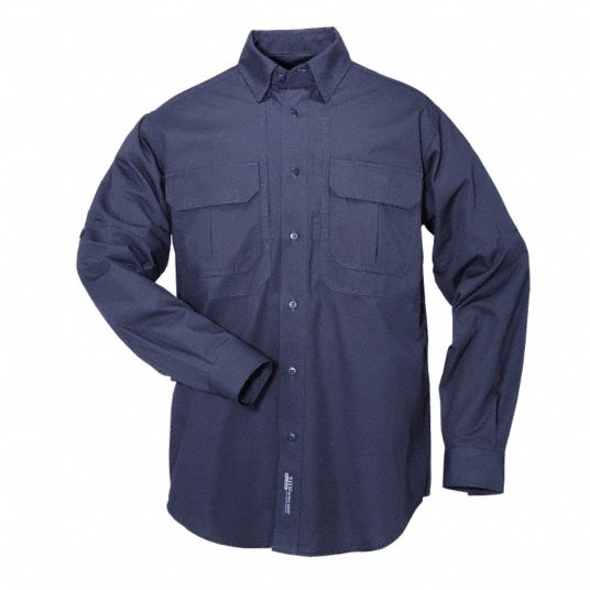 5.11 TACTICAL Woven Tactical Shirt, Fire Navy, 3XL - 6XKU3|72157 - Grainger