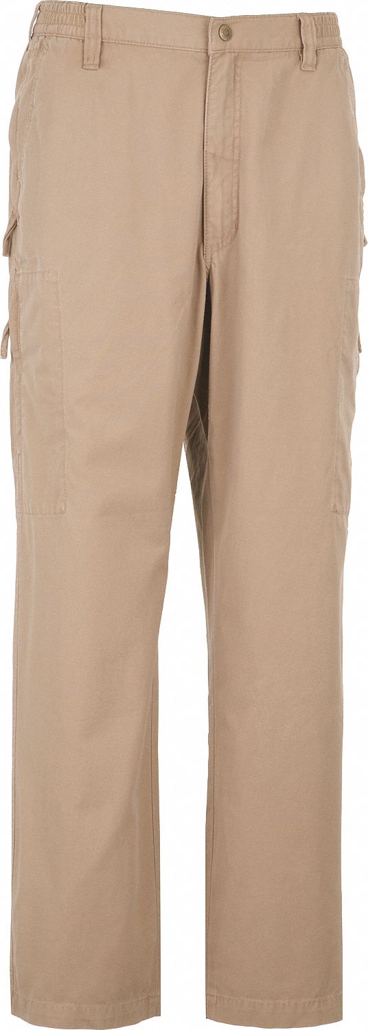Men's Cargo Pants. Size: 40 in, Fits Waist Size: 40 in to 41 in, Inseam: 34  in, Tundra - Grainger
