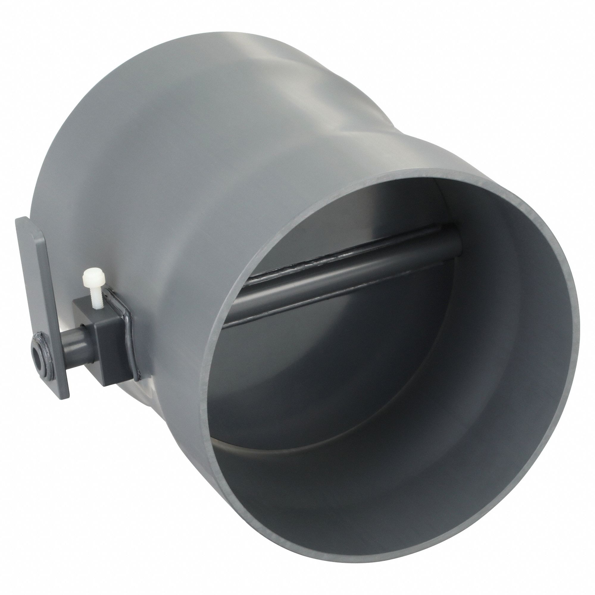 Butterfly Damper: PVC, For 10 in Duct Dia, 13 in Overall Lg, 10 3/4 in Inlet Dia