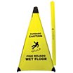 Caution/Cuidado: Wet Floor Piso Mojado Pop Up Safety Cone Signs image